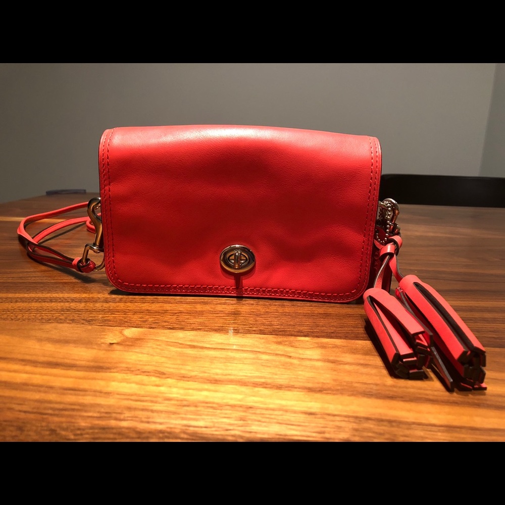 Coach Penny crossbody bag in coral